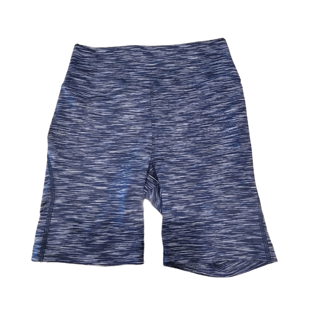 Outdoor Voices Freeform Space Dye Bike Shorts Blue 7" Women's Small